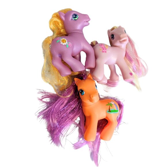 Vintage My Little Pony G3 Lot of 3 MLP - November Nights, Lolligiggle, Rainbow - Picture 1 of 8